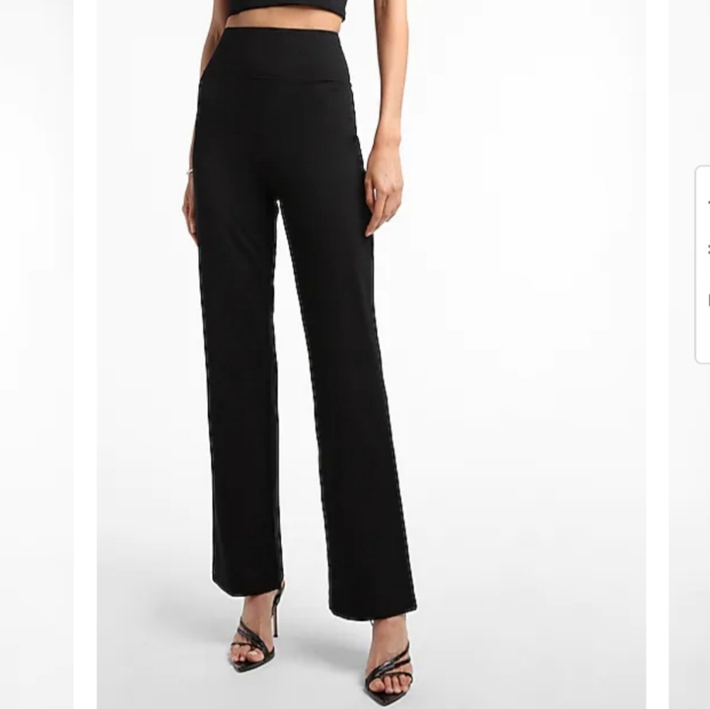 Express high waisted soft knit black pants size XS new